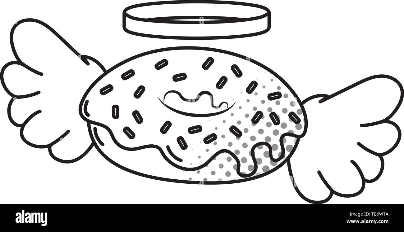 Cartoon donuts Black and White Stock Photos & Images - Alamy