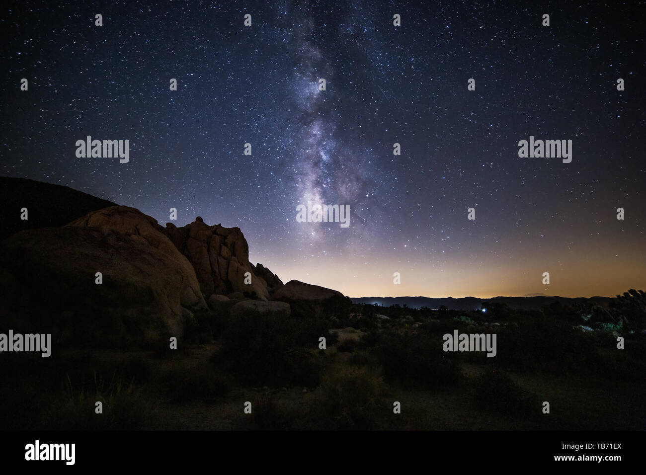 Scenic view of the starry night sky showing the Milky Way Galaxy ...