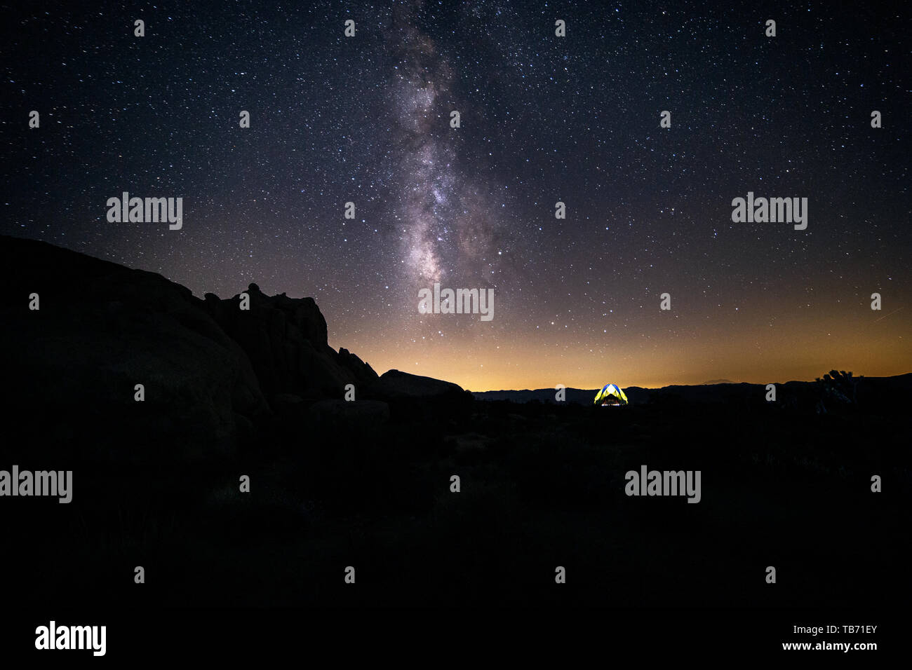 Scenic view of the starry night sky showing the Milky Way Galaxy ...