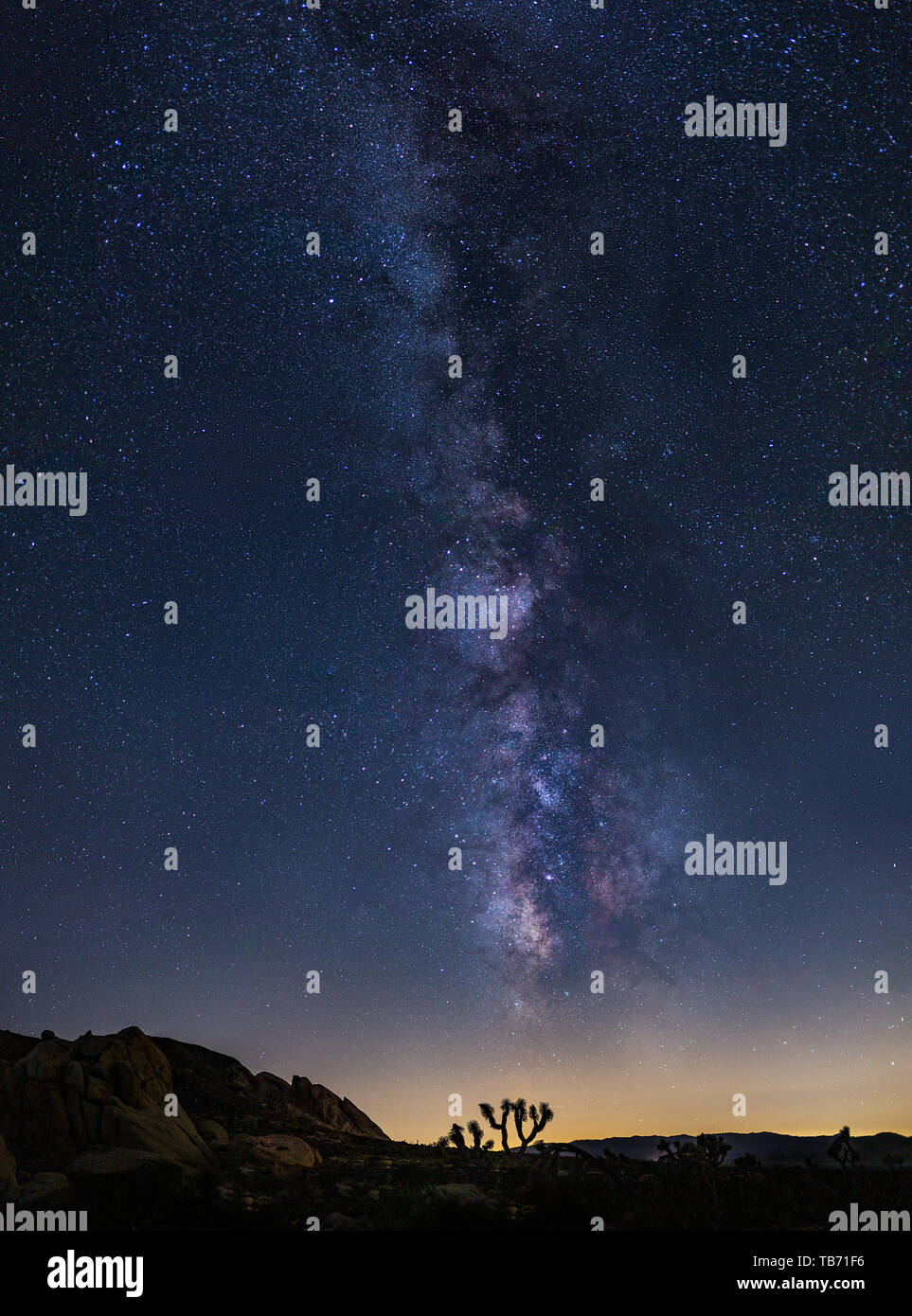 Scenic view of the starry night sky showing the Milky Way Galaxy ...