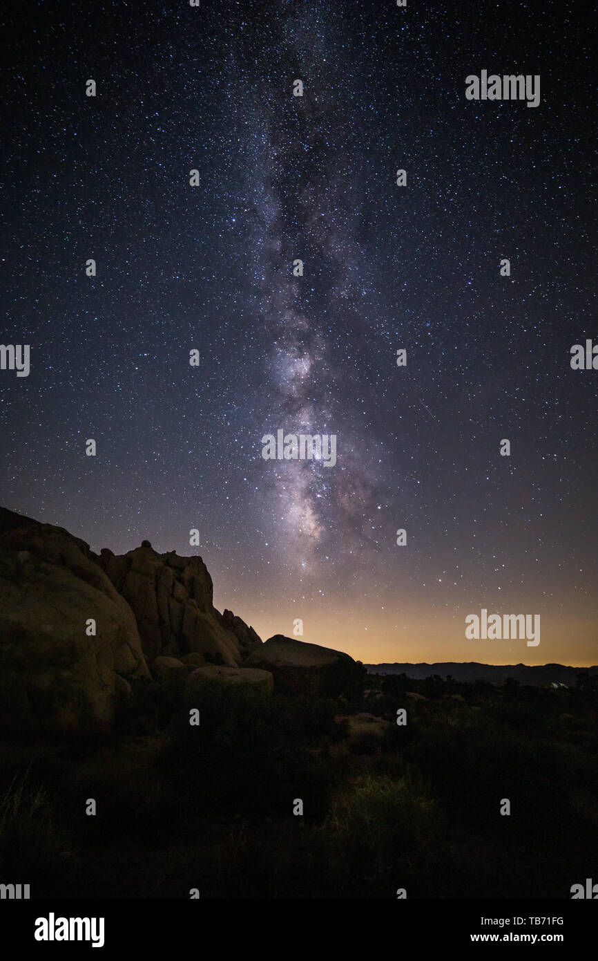 Scenic view of the starry night sky showing the Milky Way Galaxy ...