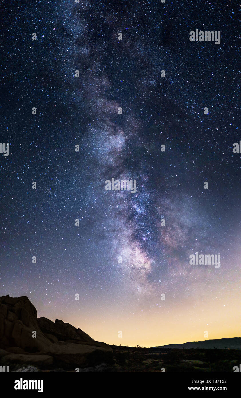 Scenic view of the starry night sky showing the Milky Way Galaxy ...