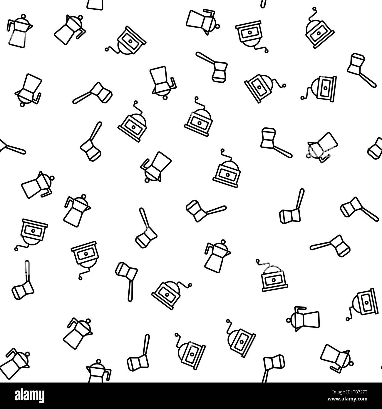 Coffee Brewing Devices Seamless Pattern Vector Stock Vector Image & Art ...