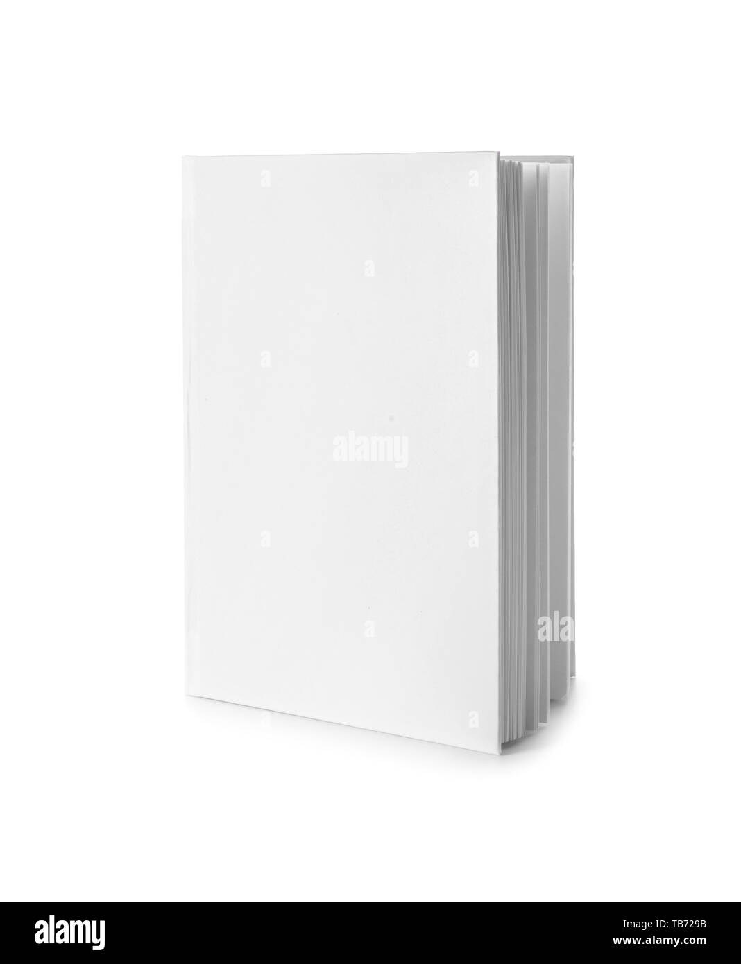 Book with blank cover on white background stock photo alamy