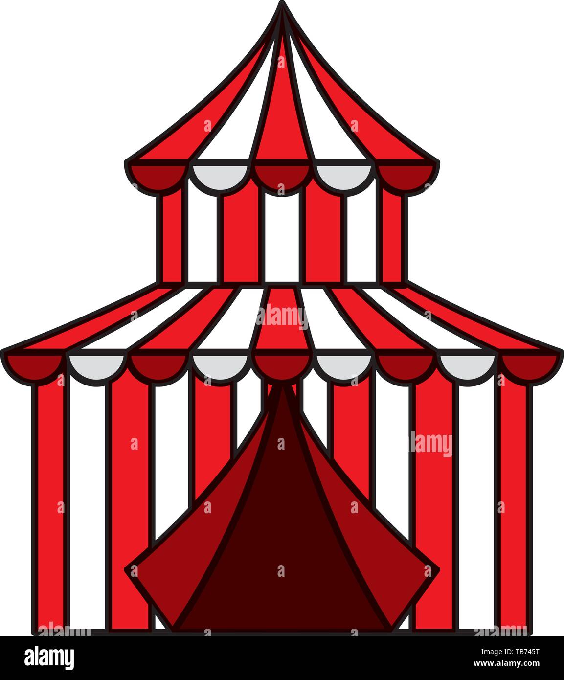 circus tent carnival icon vector illustration Stock Vector Image & Art ...