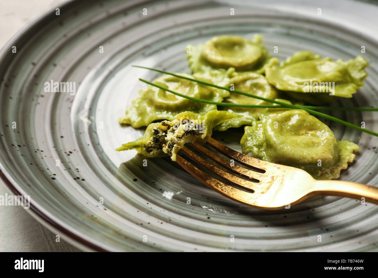 Tasty ravioli green herbs hi-res stock photography and images - Alamy