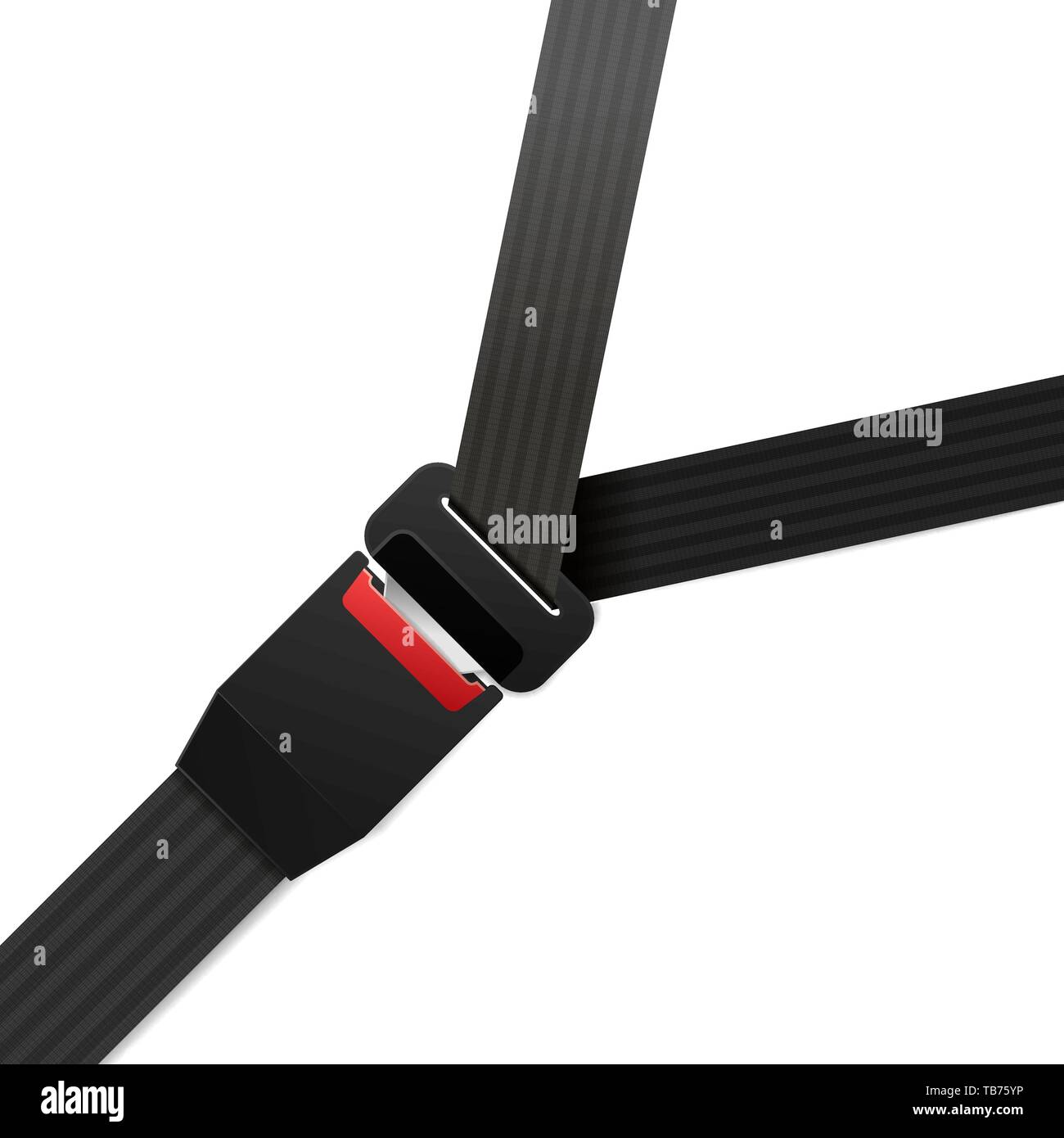 Closed black safety belt isolated on white Stock Vector Image & Art Alamy