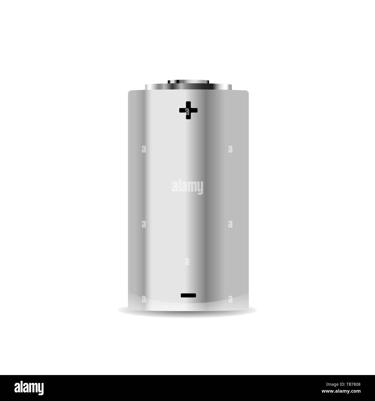 Realistic metal alkaline battery isolated on white Stock Vector Image & Art Alamy