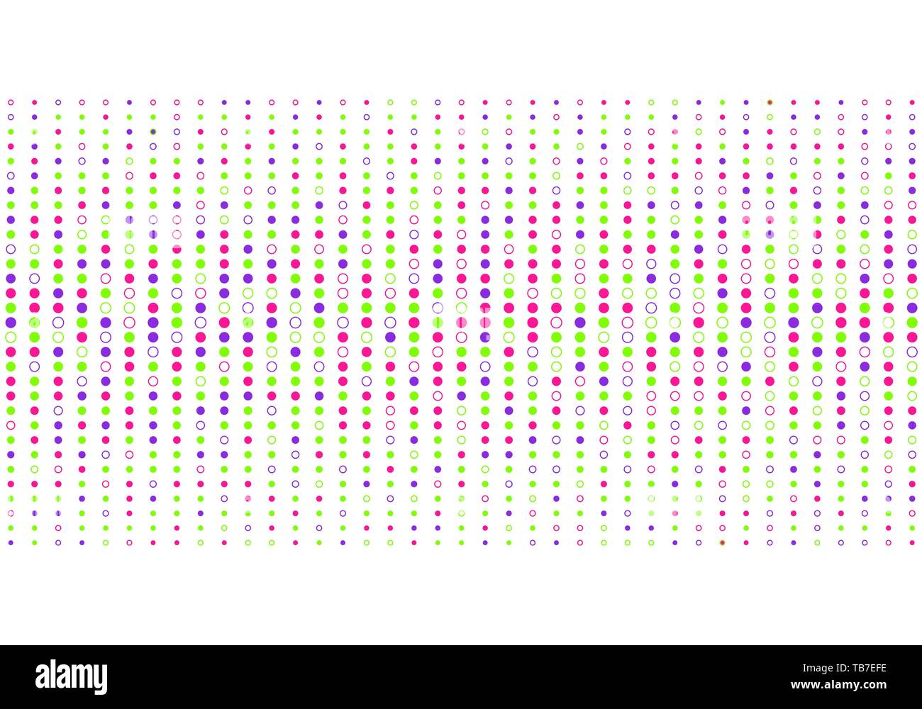 Abstract colorful dots pattern halftone style on white background. Vector illustration Stock Vector