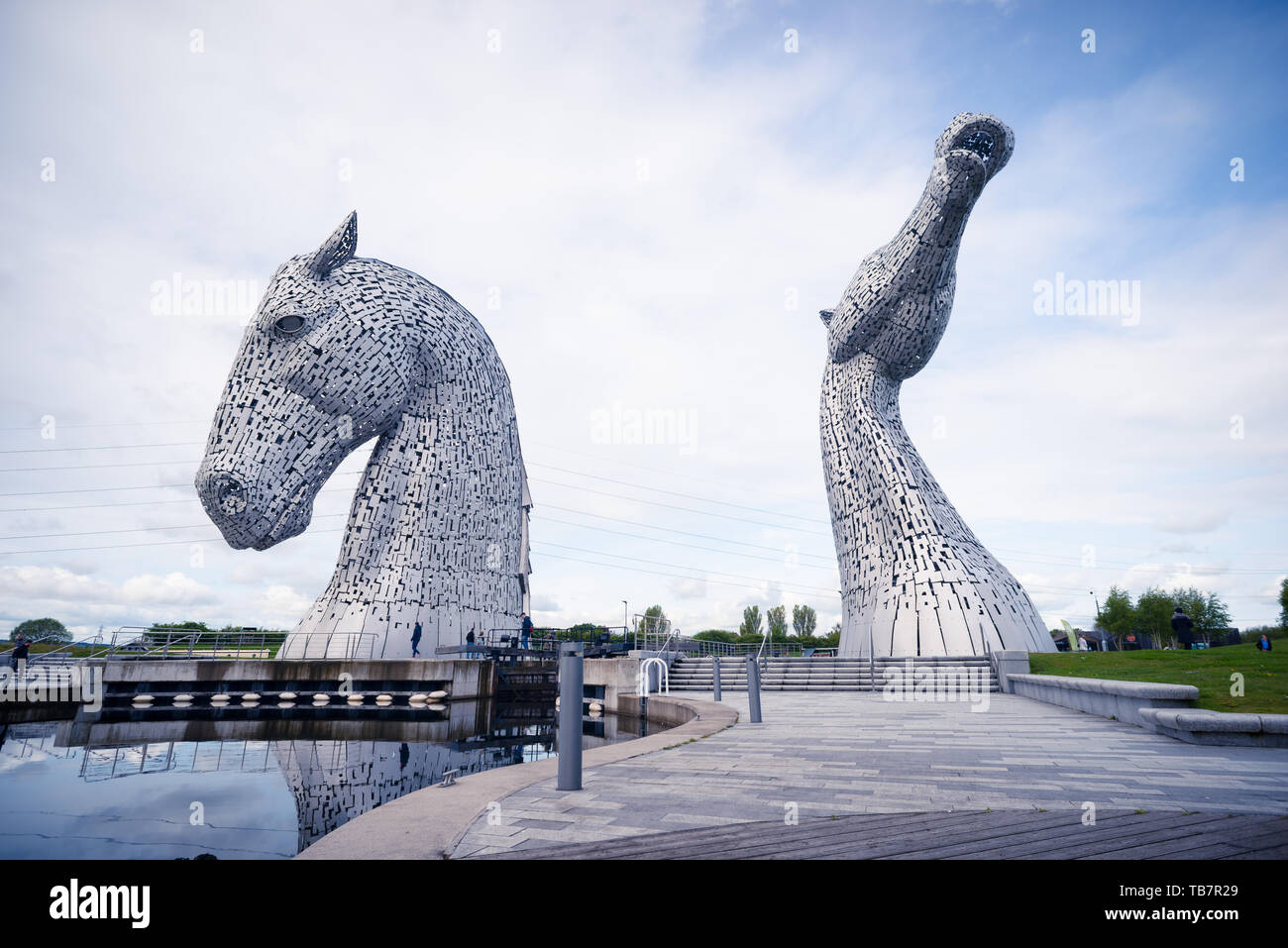 The Kelpies giant horse head sculptures, The Helix parkland, Falkirk