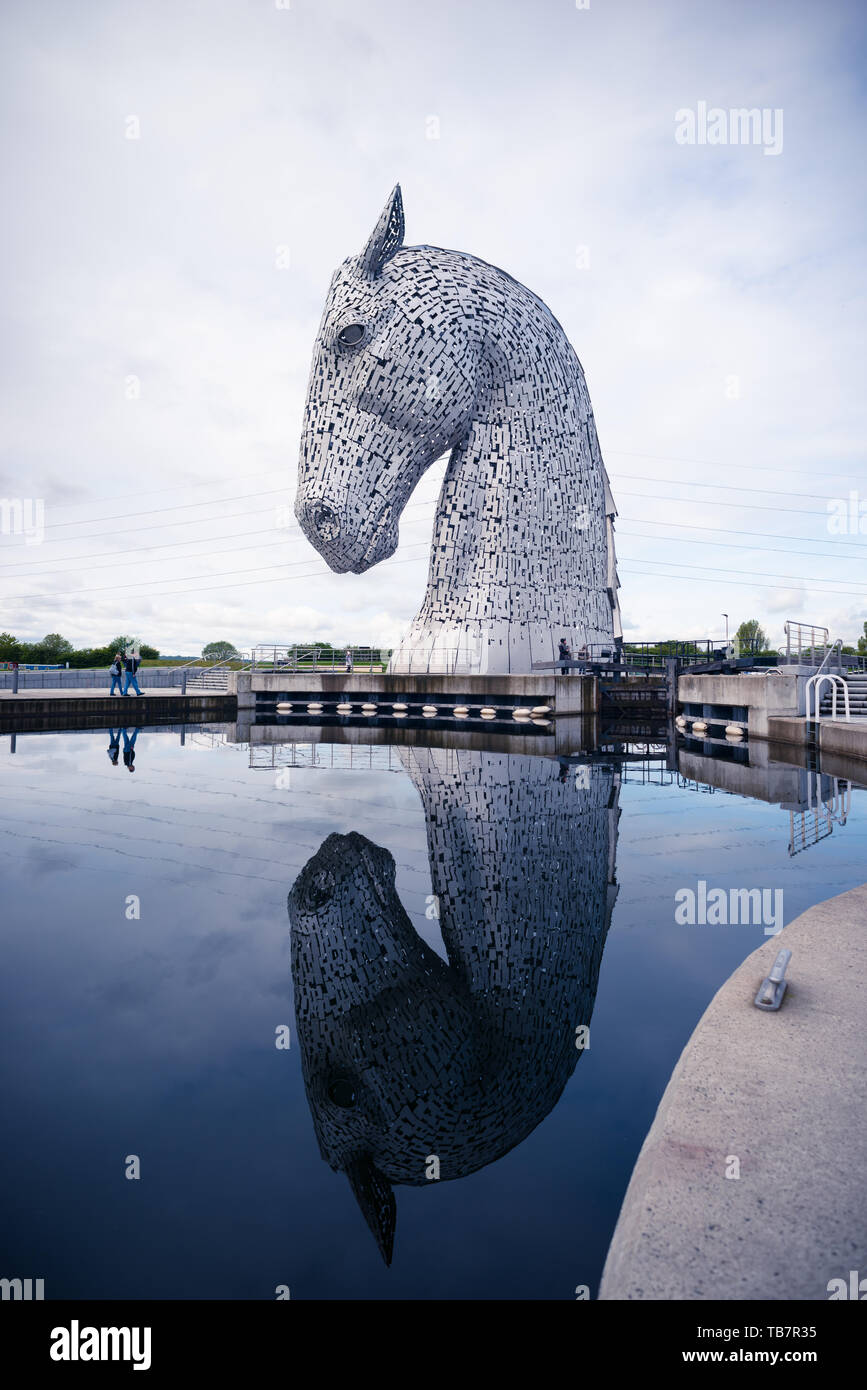 The Kelpies giant horse head sculptures, The Helix parkland, Falkirk