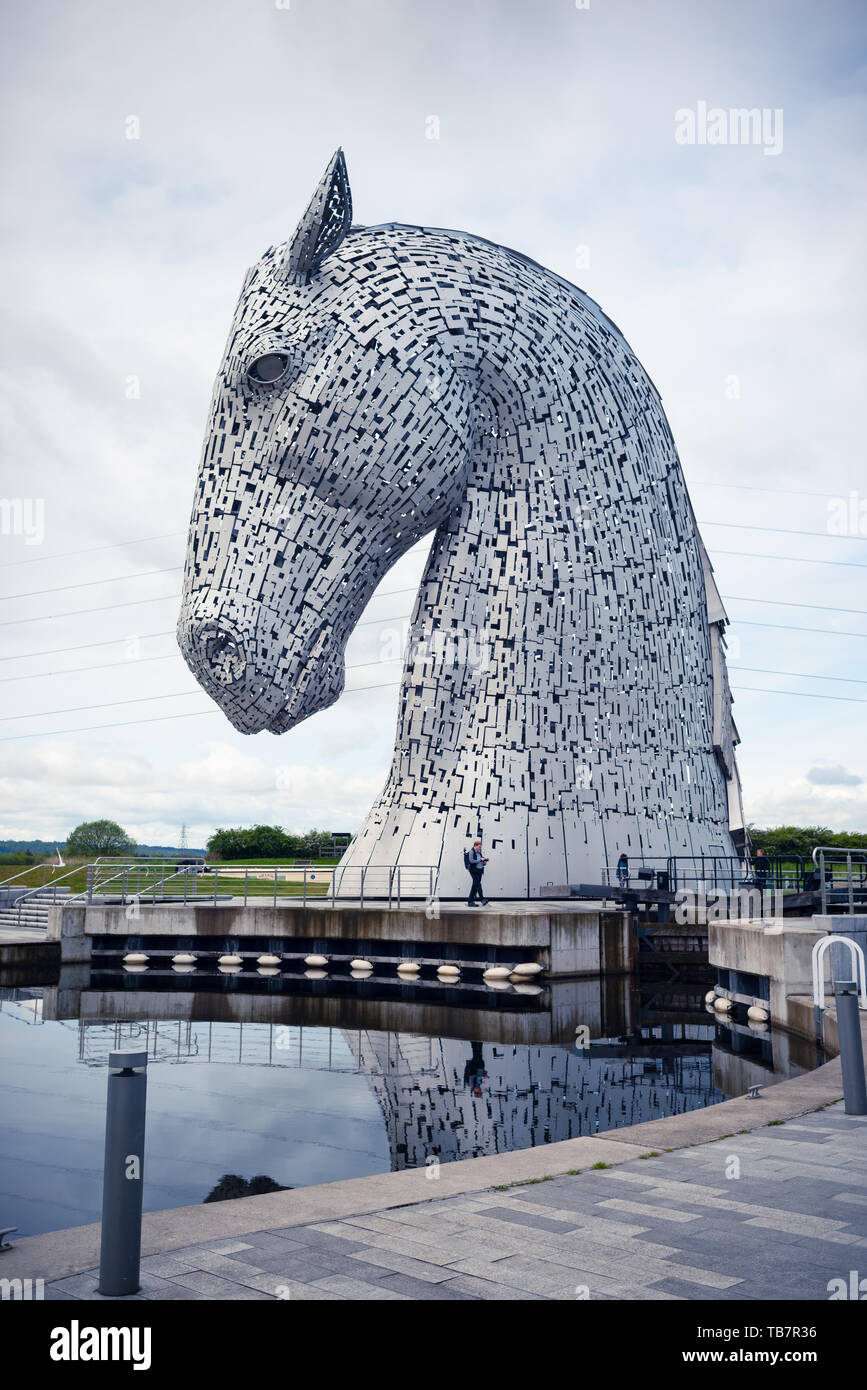 The Kelpies giant horse head sculptures, The Helix parkland, Falkirk