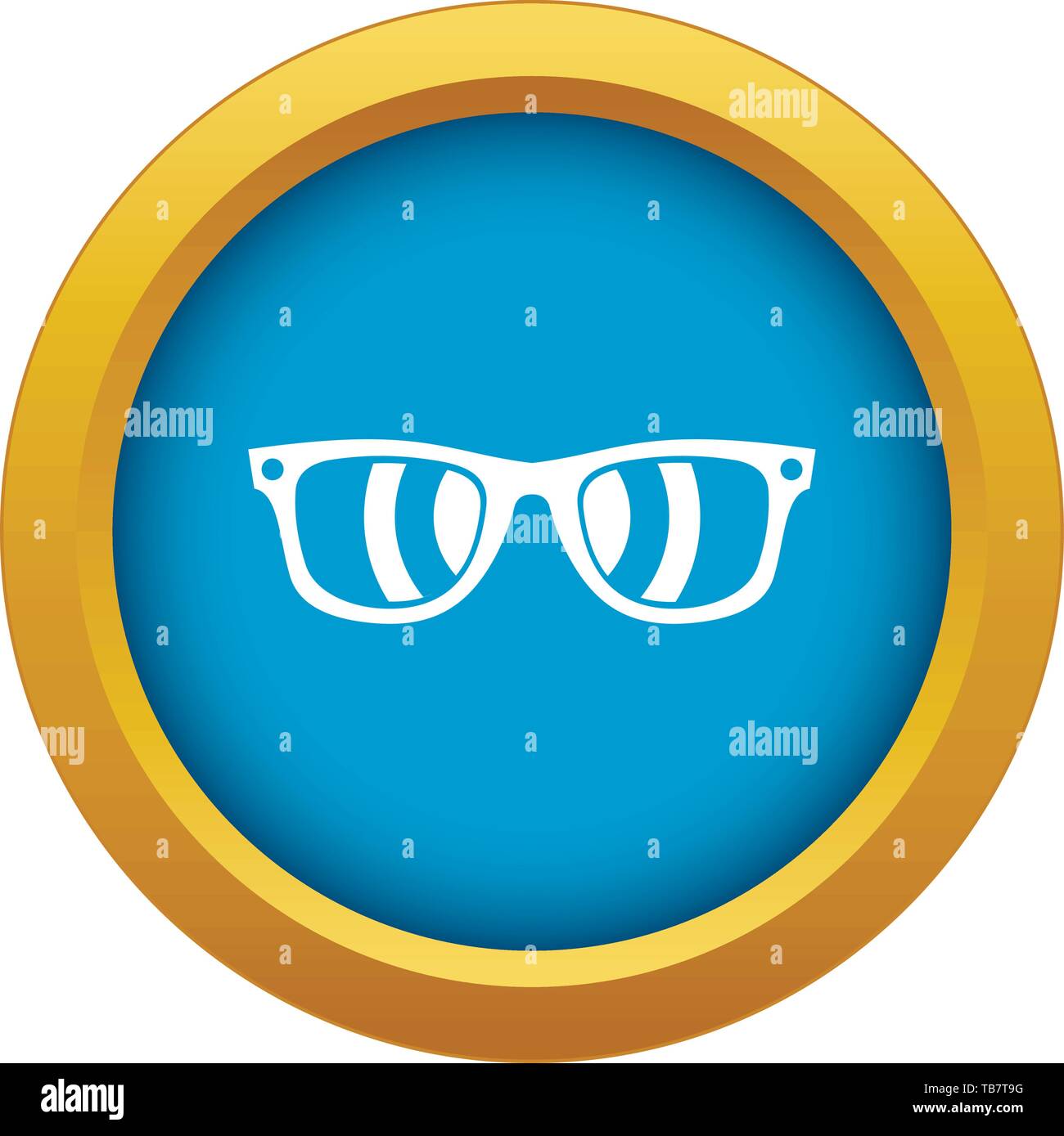 Sunglasses icon blue vector isolated Stock Vector Image & Art - Alamy