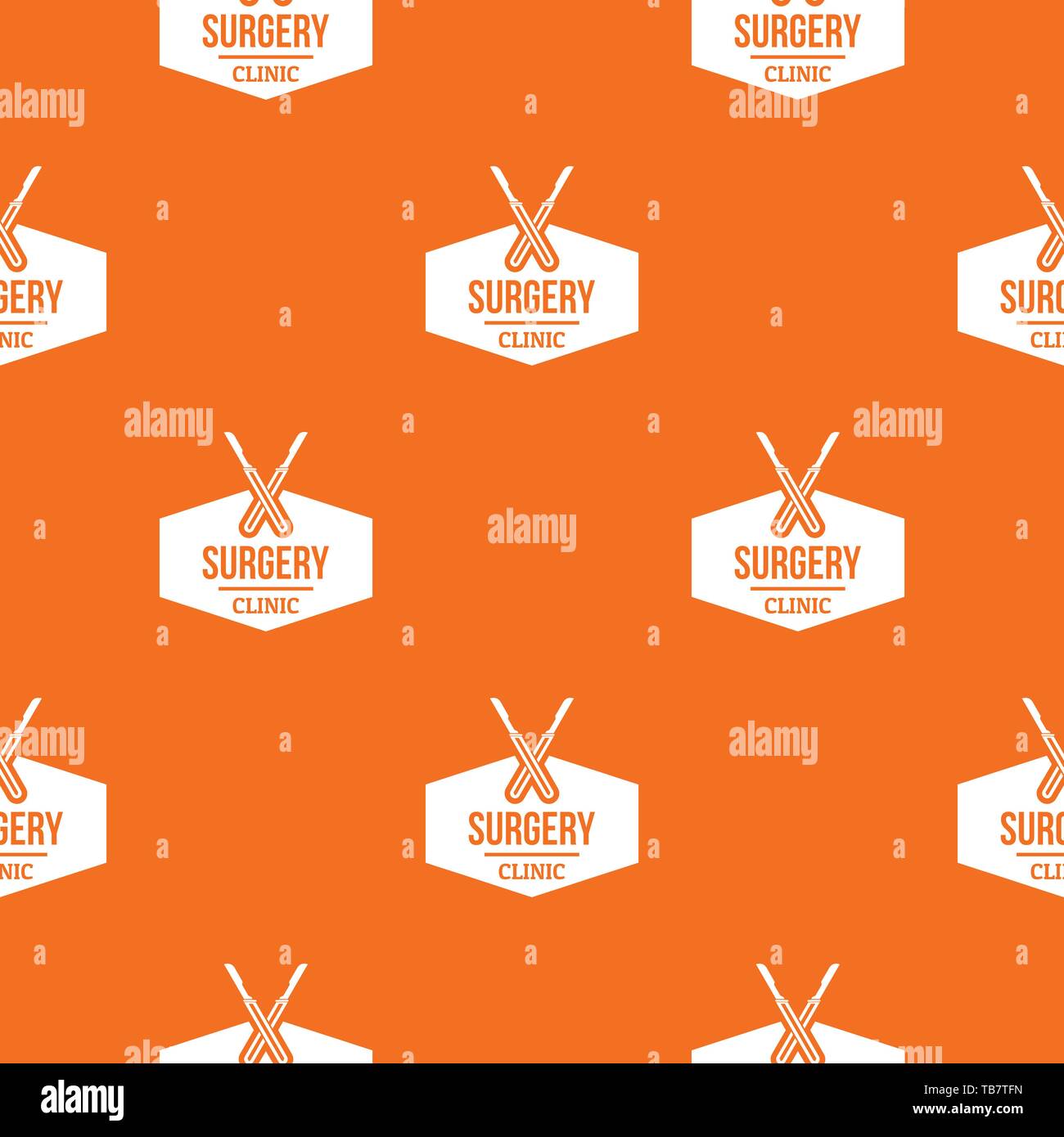 Clinic instrument pattern vector orange Stock Vector