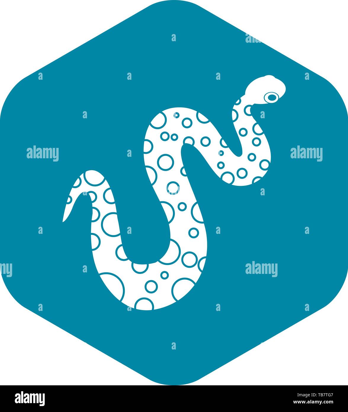 Dotted snake icon, simple style Stock Vector Image & Art - Alamy