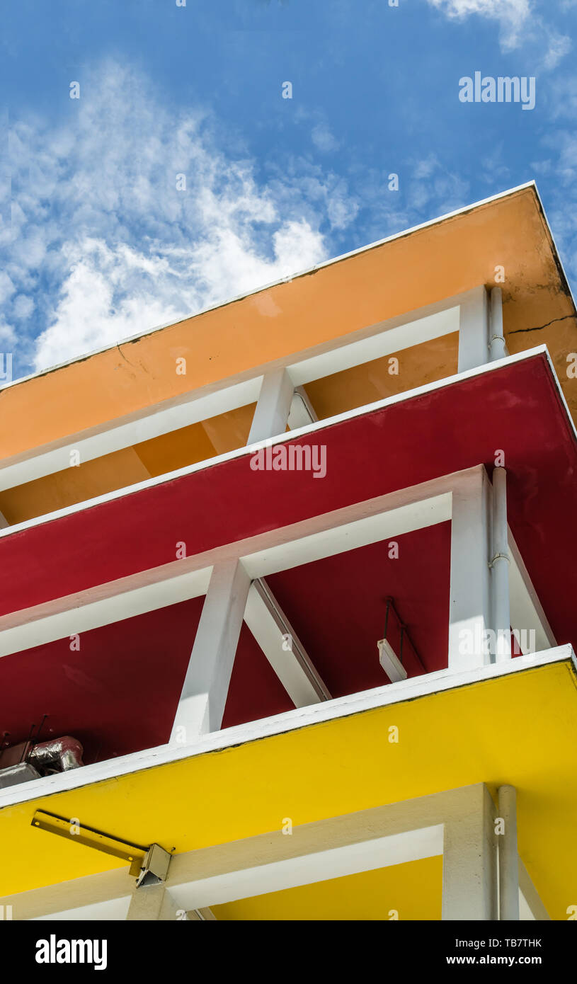 colorful design small building detail view Stock Photo - Alamy