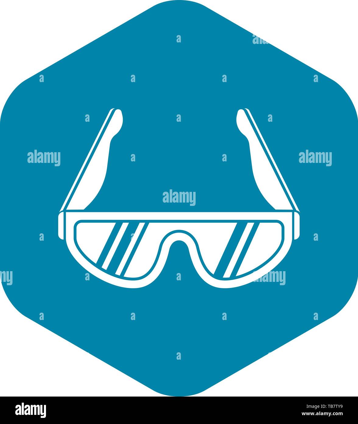 Hiking glasses icon, simple style Stock Vector