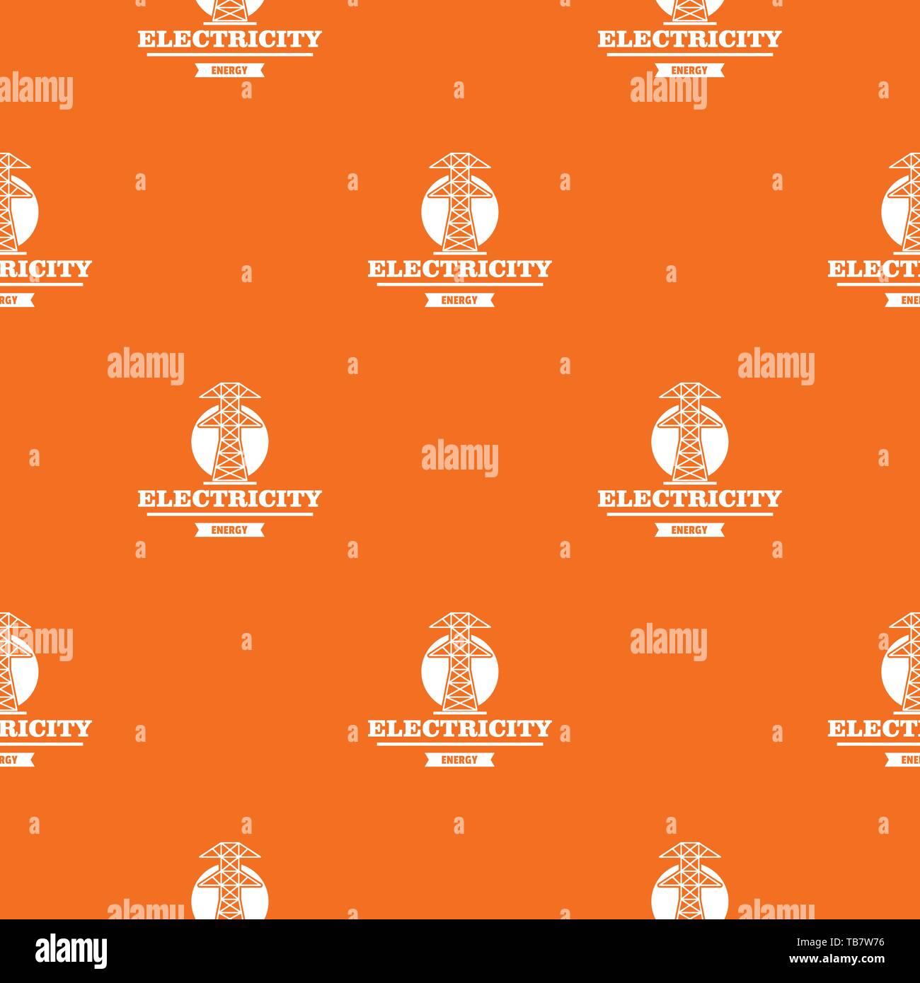 Power station pattern vector orange Stock Vector