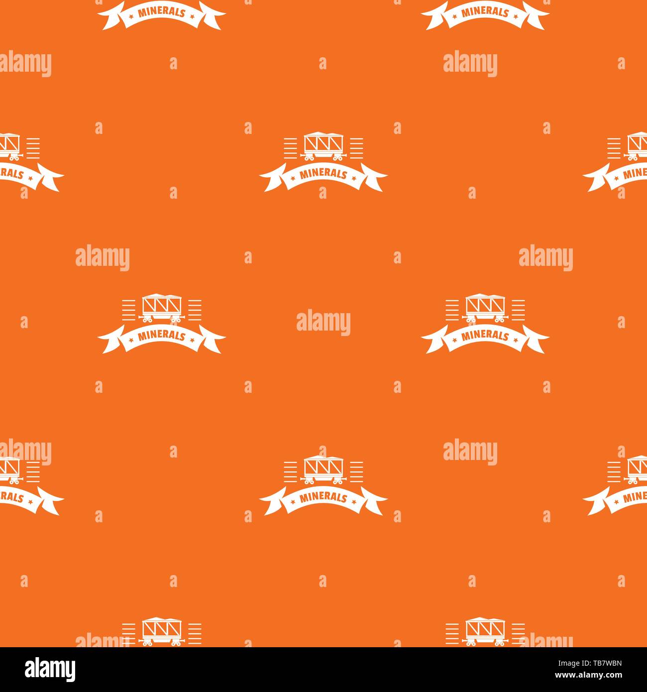 Cargo wagon pattern vector orange Stock Vector