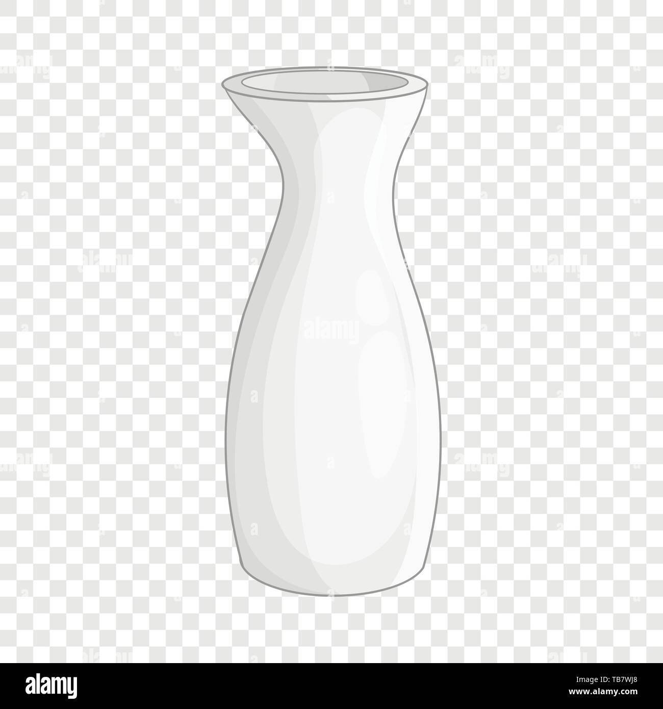 White vase icon, cartoon style Stock Vector