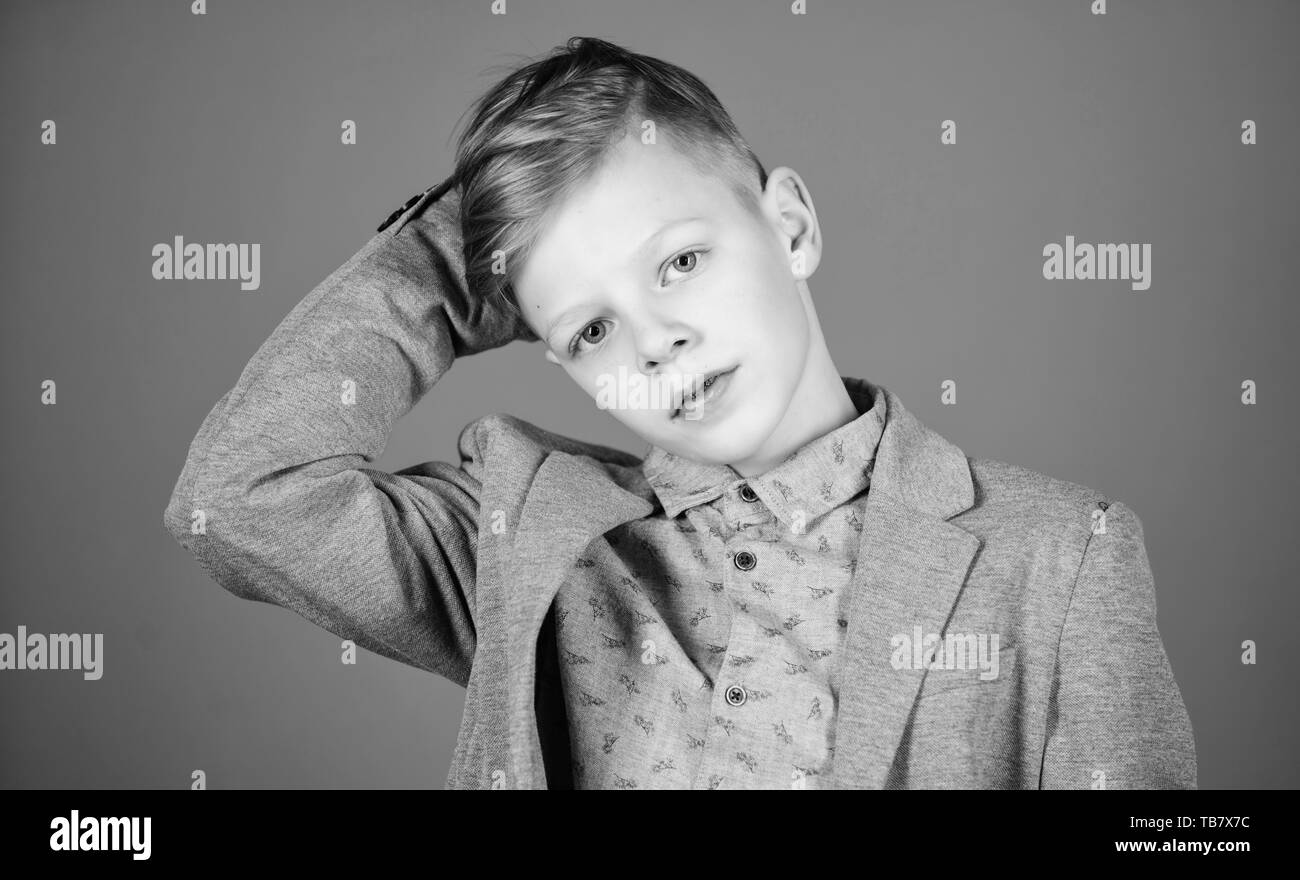 photo Stylish Black Background Boy alamy