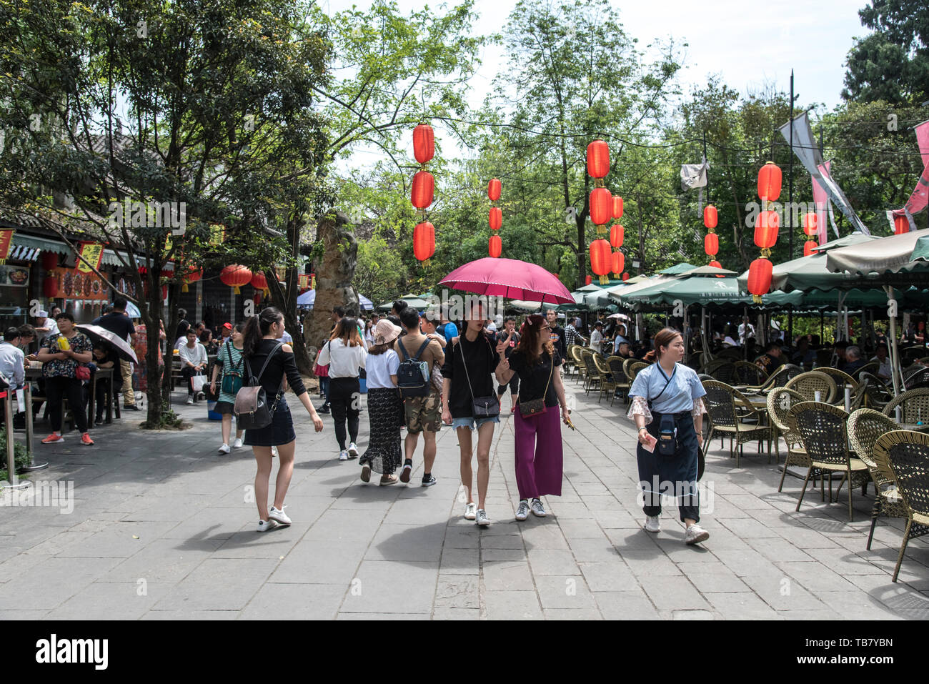 Chengdu, Kuan Zhai Xiang Zi historic city. Sichuan, China Stock Photo