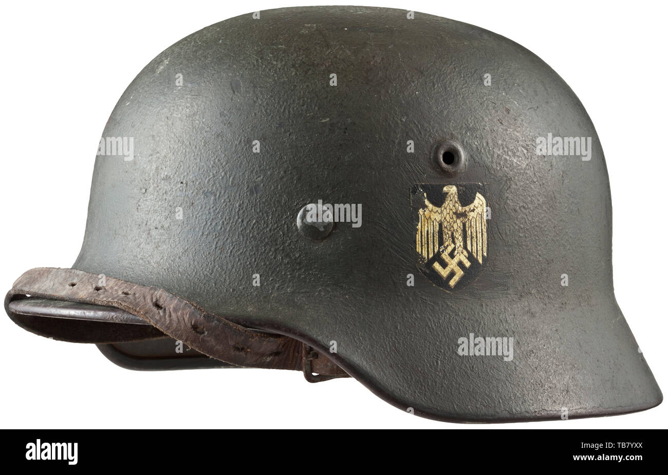 Body armour, helmets, German steel helmet M40, issued 1940, Army pattern, Editorial-Use-Only Stock Photo