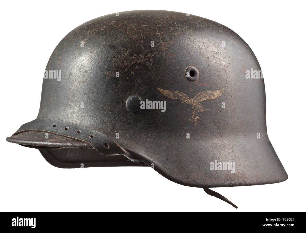 Body armour, helmets, German steel helmet M40, introduced 1940, Luftwaffe (Air Force) pattern, Editorial-Use-Only Stock Photo