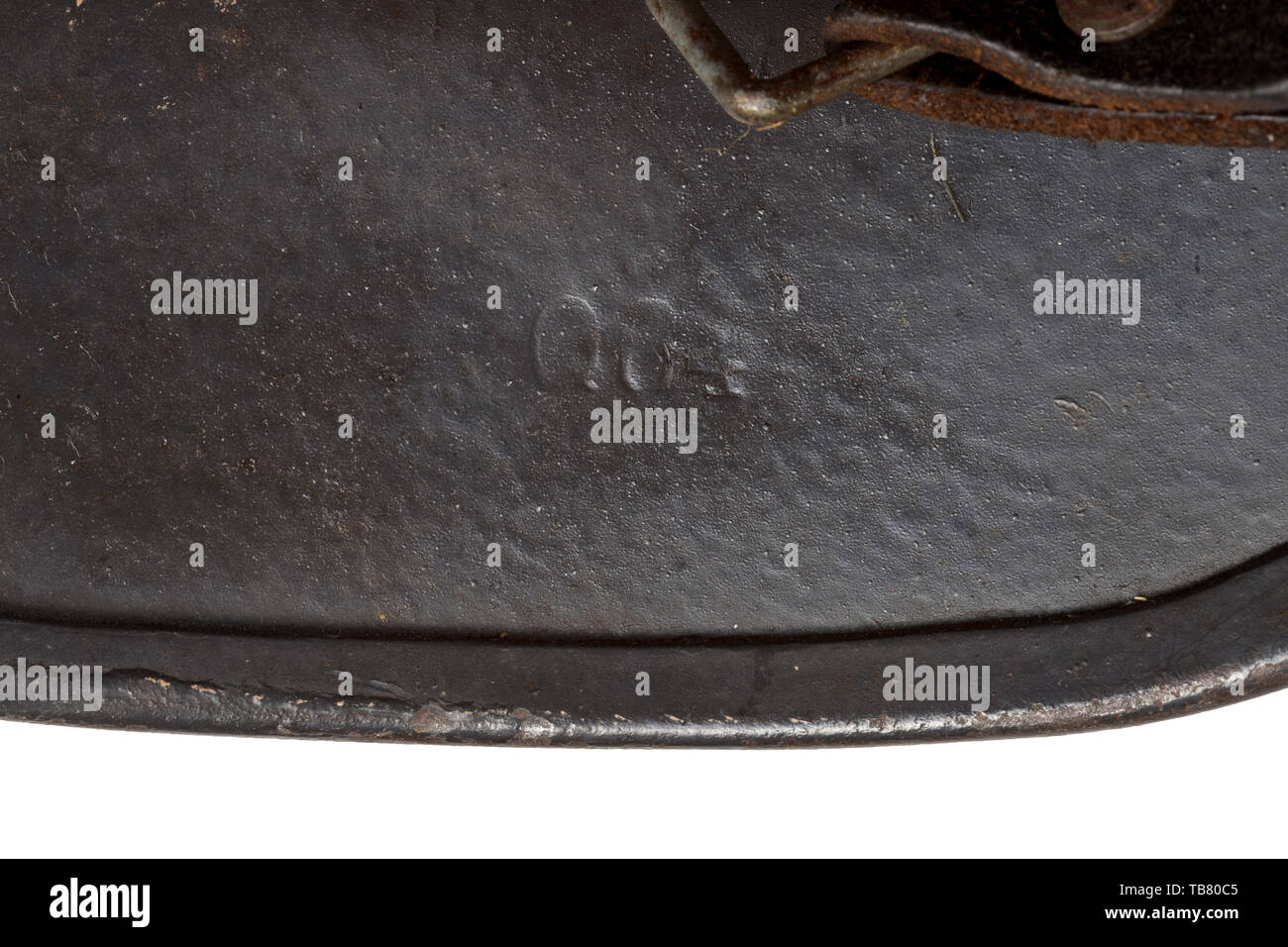 Body armour, helmets, German steel helmet M40, introduced 1940, Luftwaffe (Air Force) pattern, detail, Editorial-Use-Only Stock Photo