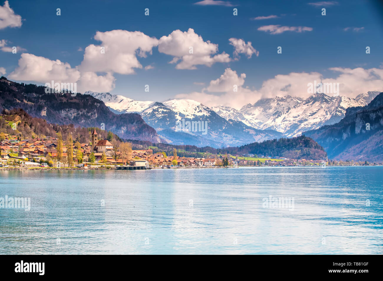 Aerial view of the swiss alps hi-res stock photography and images - Alamy