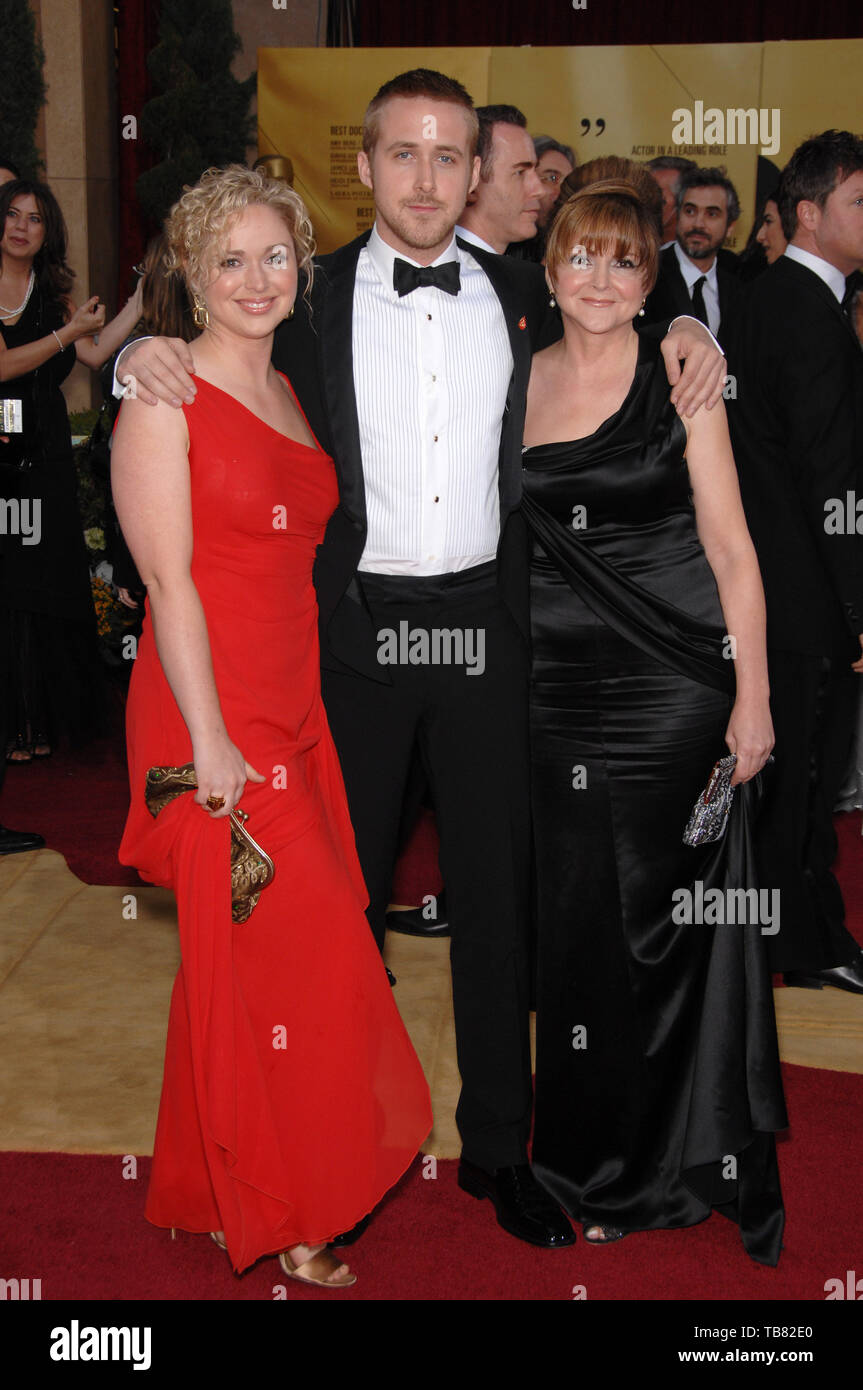 LOS ANGELES, CA. February 25, 2007: Ryan Gosling & mother Donna Gosling