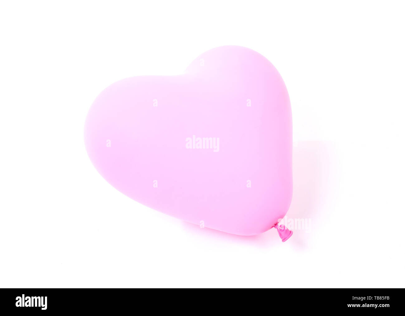 Pink baloon heart, isolated on white background Stock Photo - Alamy