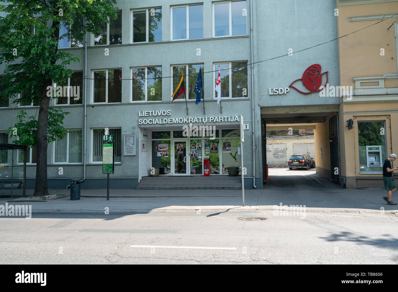 Vilnius, Lithuania. May 2019.  the headquarters of the Lithuanian Social Democratic Party Stock Photo