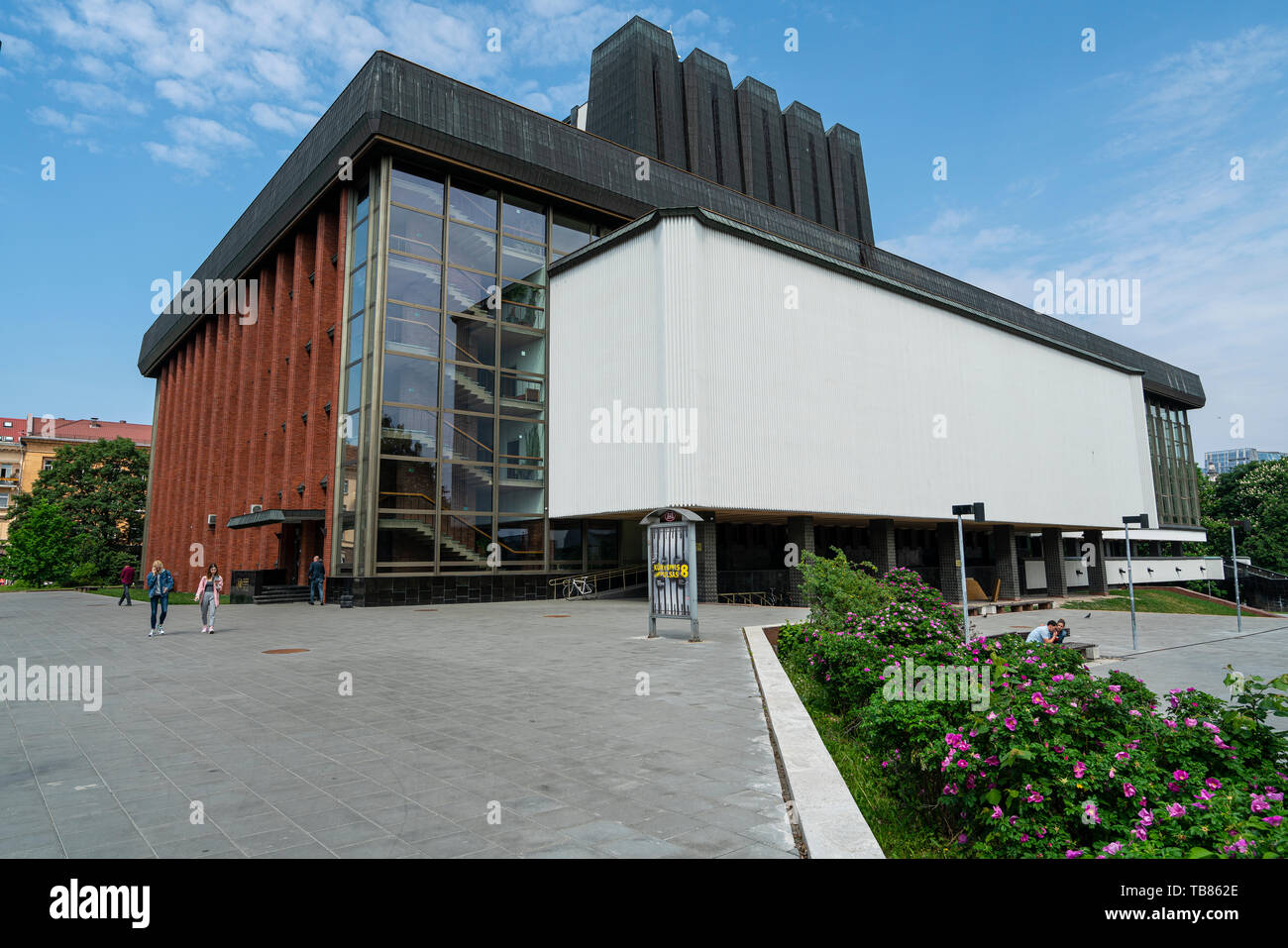 Vilnius, Lithuania. May 2019.   the view of the Lithuanian National Opera and Ballet Theatre building. Stock Photo