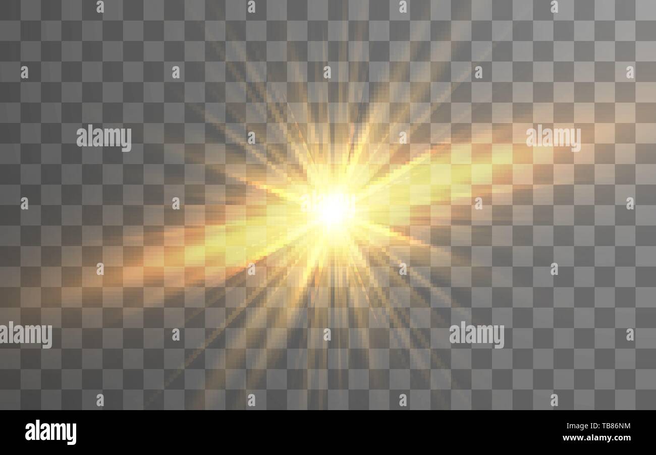 Sunlight special lens flash light effect on transparent background. Effect  of blurring light. Vector Illustration Stock Vector Image & Art - Alamy