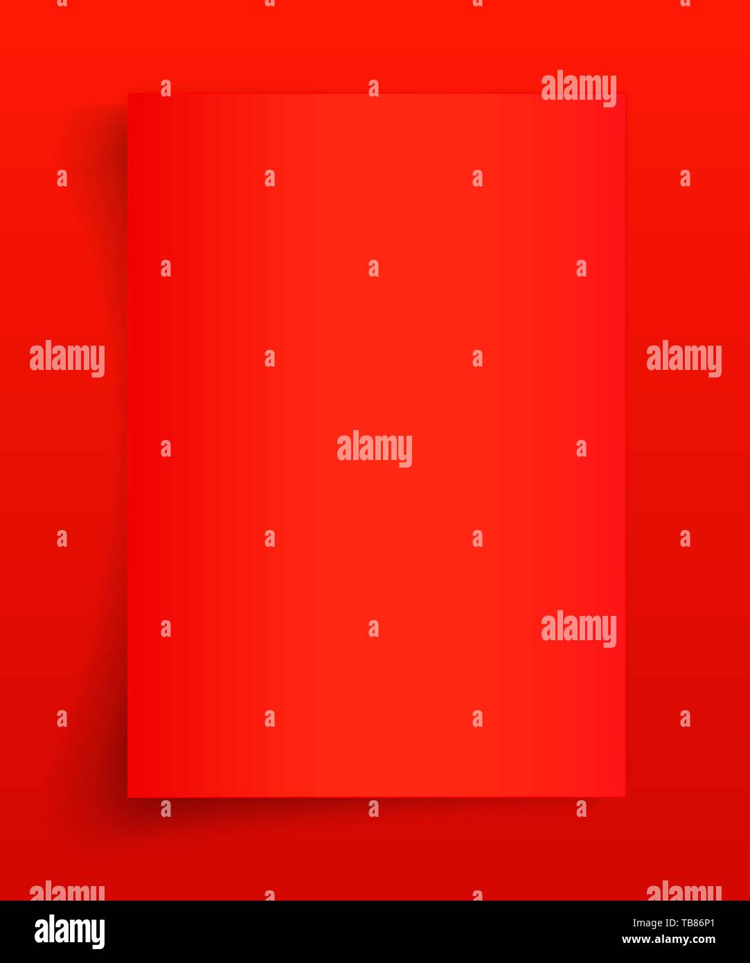 Blank A4 sheet of red paper with shadow, template for your design. Set.  Vector illustration 23803604 Vector Art at Vecteezy