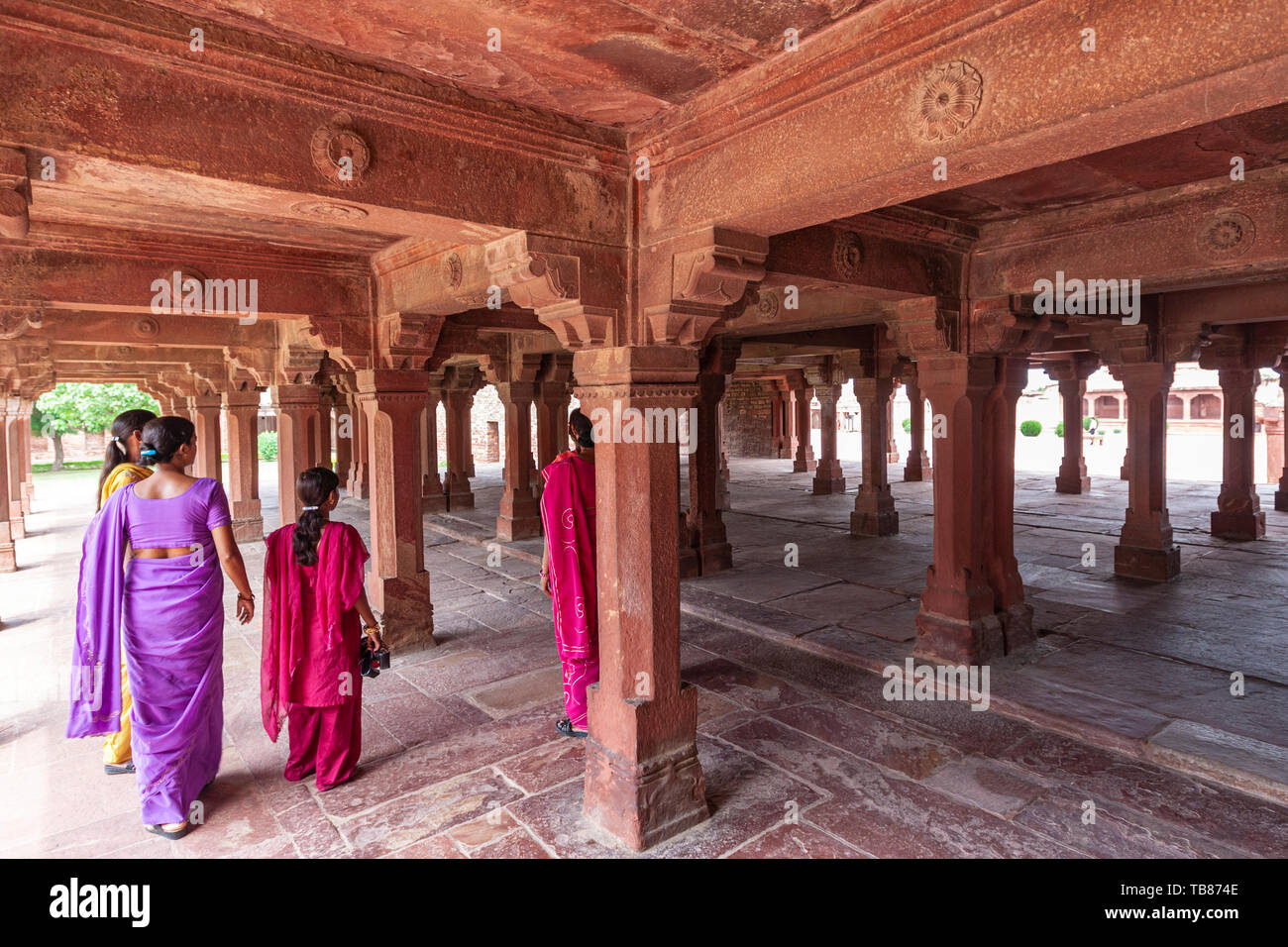 Girls school, Andar khana, Fatehpur Sikri, Agra District of Uttar Pradesh, India. Stock Photo