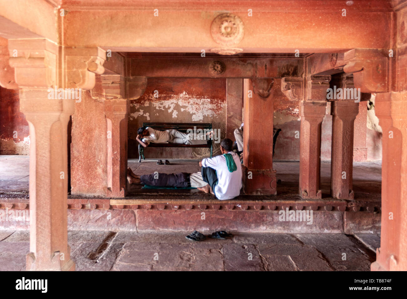 Girls school, Andar khana, Fatehpur Sikri, Agra District of Uttar Pradesh, India. Stock Photo