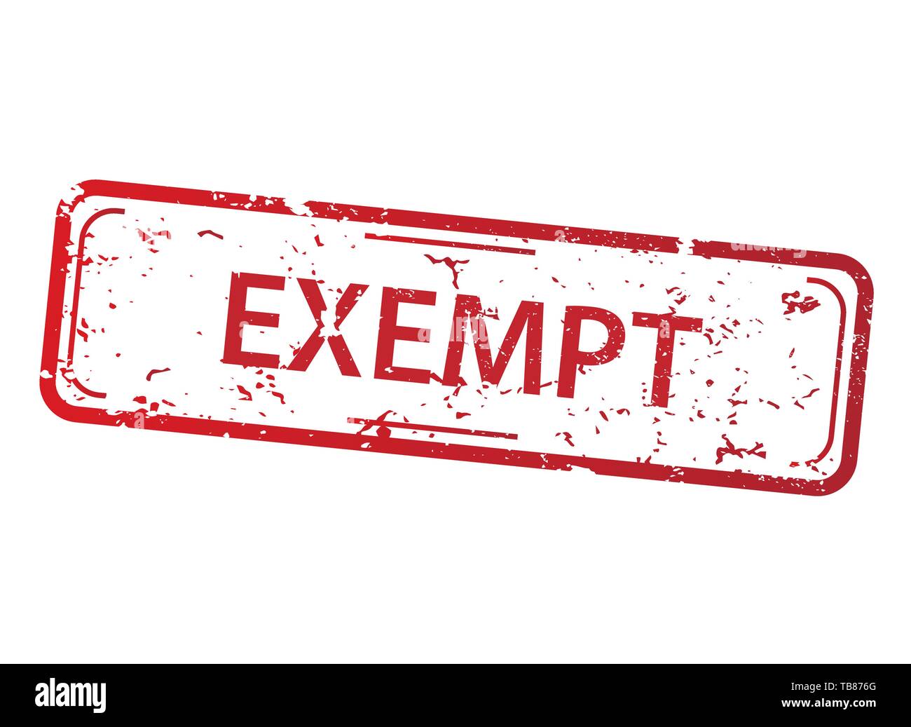 Exempt exemption Stock Vector Images Alamy