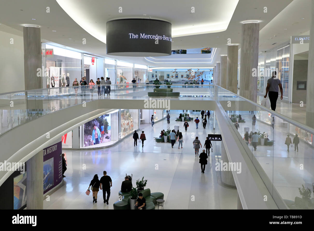 Interior view of Mall of America, the largest shopping mall in United States. Bloomington ...