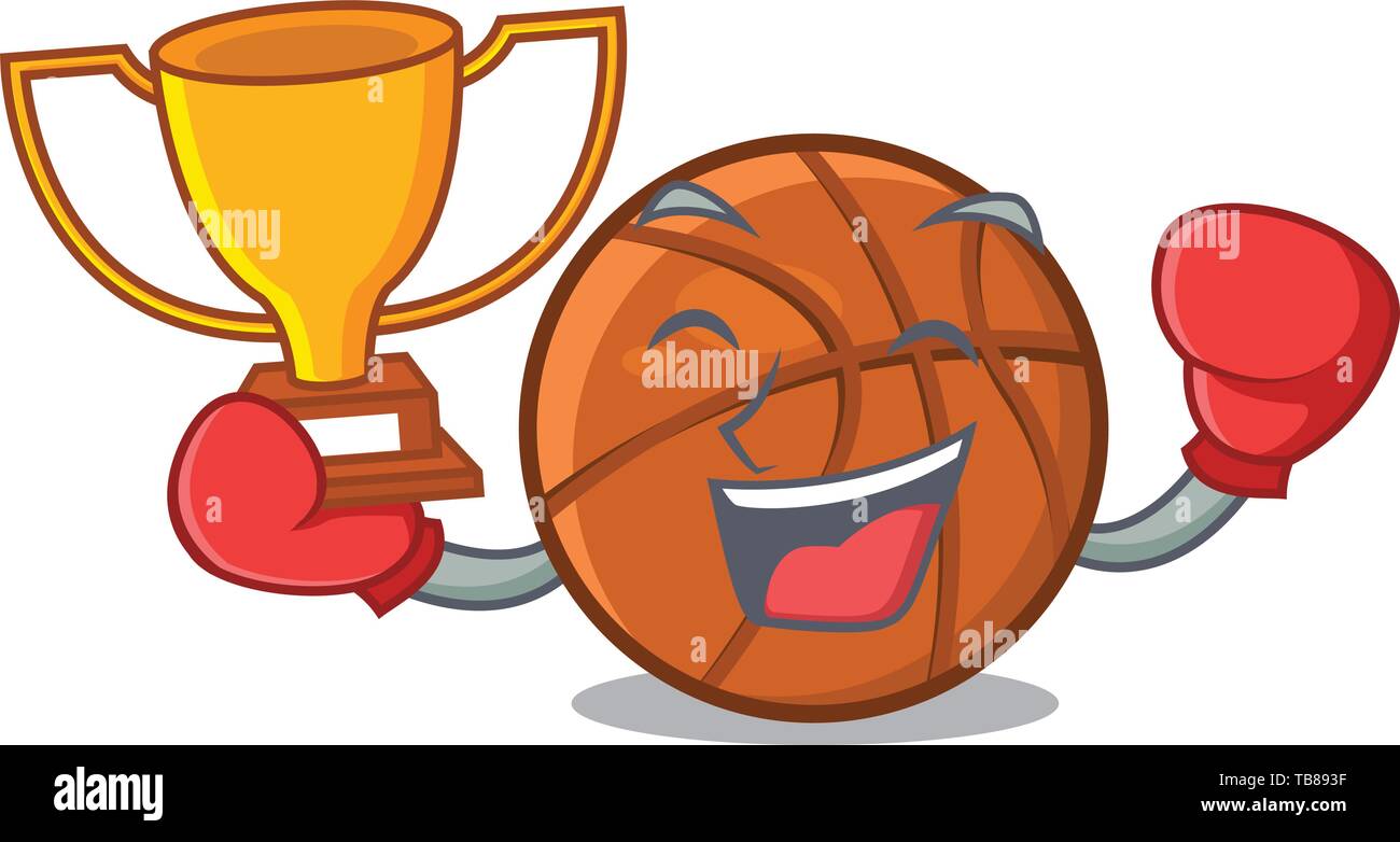 Boxing winner basket ball in a cartoon chair Stock Vector Image & Art -  Alamy