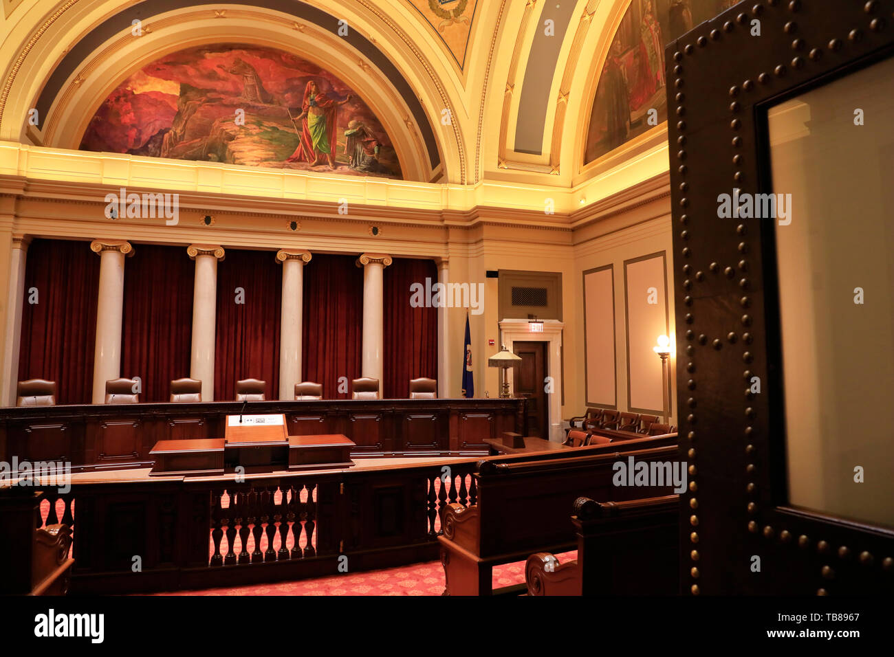 Minnesota Supreme Court in the Minnesota State Capitol building.Saint Paul.Minnesota.USA Stock Photo