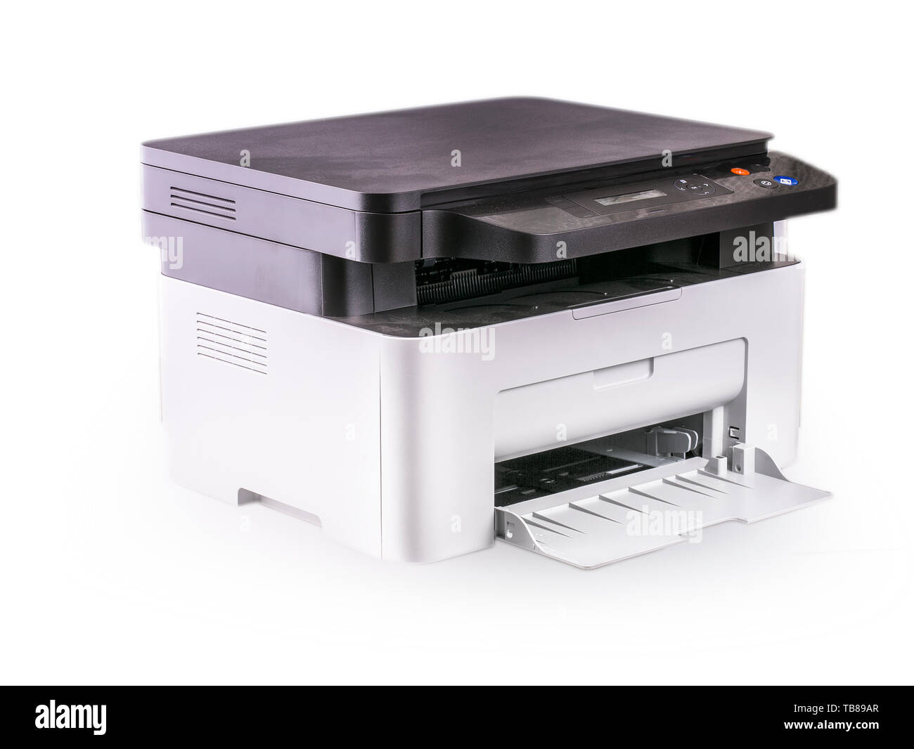 Multifunction printer isolated on white. High quality clipping path included Stock Photo