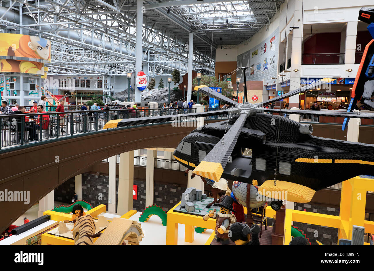 A Lego bricks helicopter hanging above the Lego store in Mall of  America.Bloomington.Minnesota.USA Stock Photo - Alamy