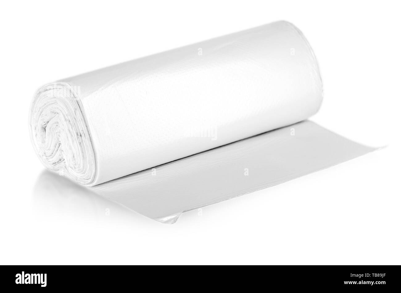 Roll of plastic oven cooking bags isolated on white Stock Photo Alamy