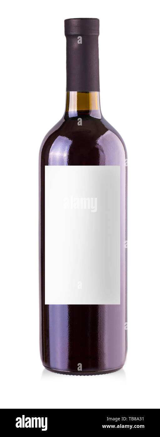 Wine bottle isolated on white background Stock Photo - Alamy