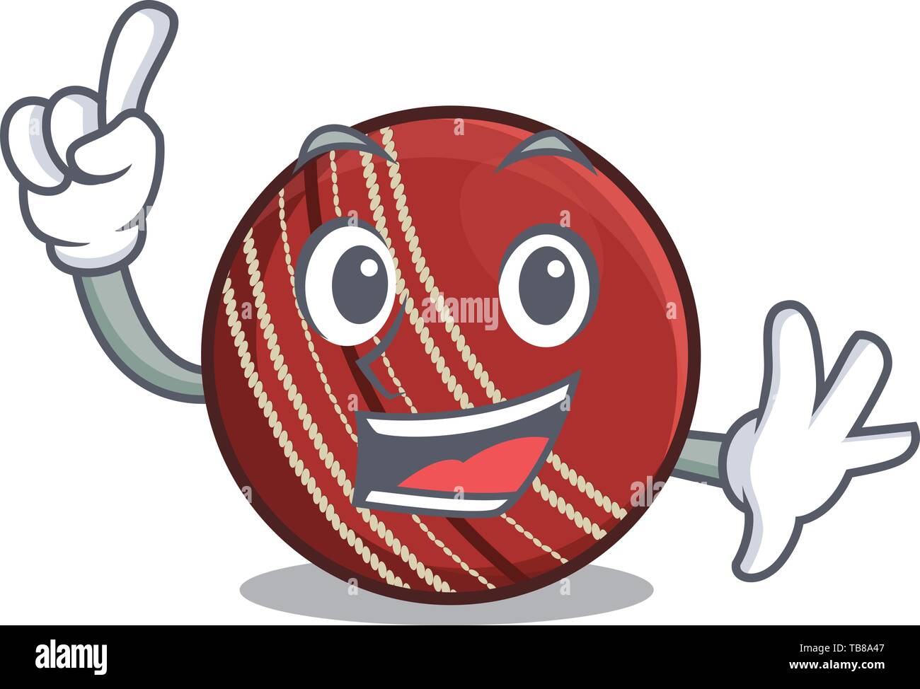 Finger cricket ball in the character column Stock Vector Image & Art