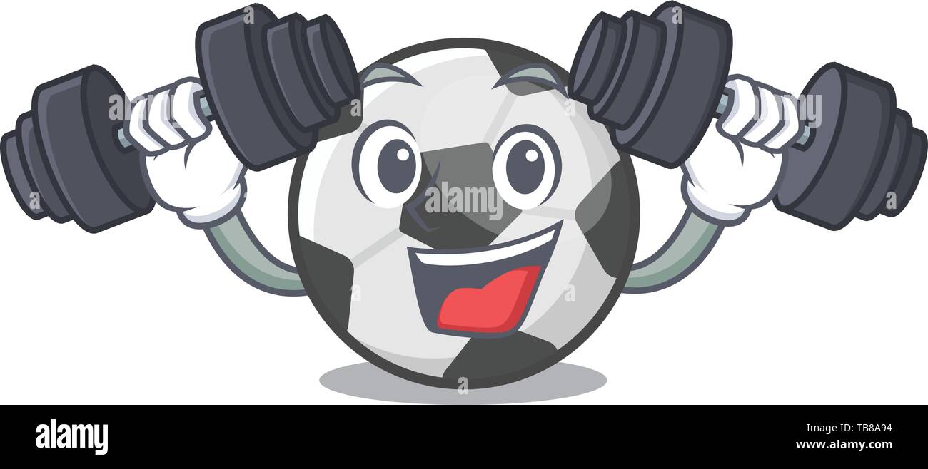 Fitness soccer ball in the cartoon shape Stock Vector Image & Art - Alamy