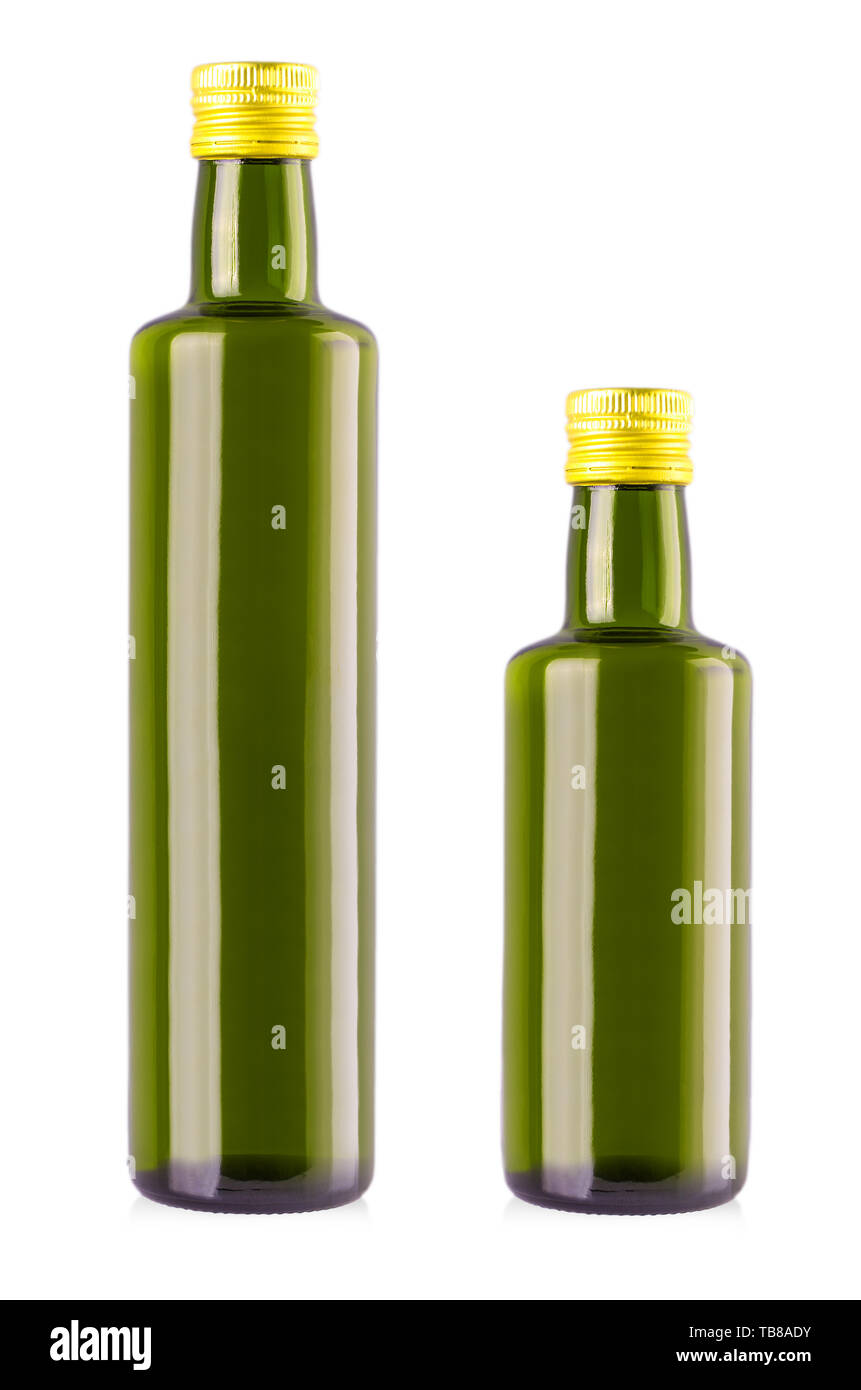 Olive oil bottles on white. clipping path Stock Photo Alamy
