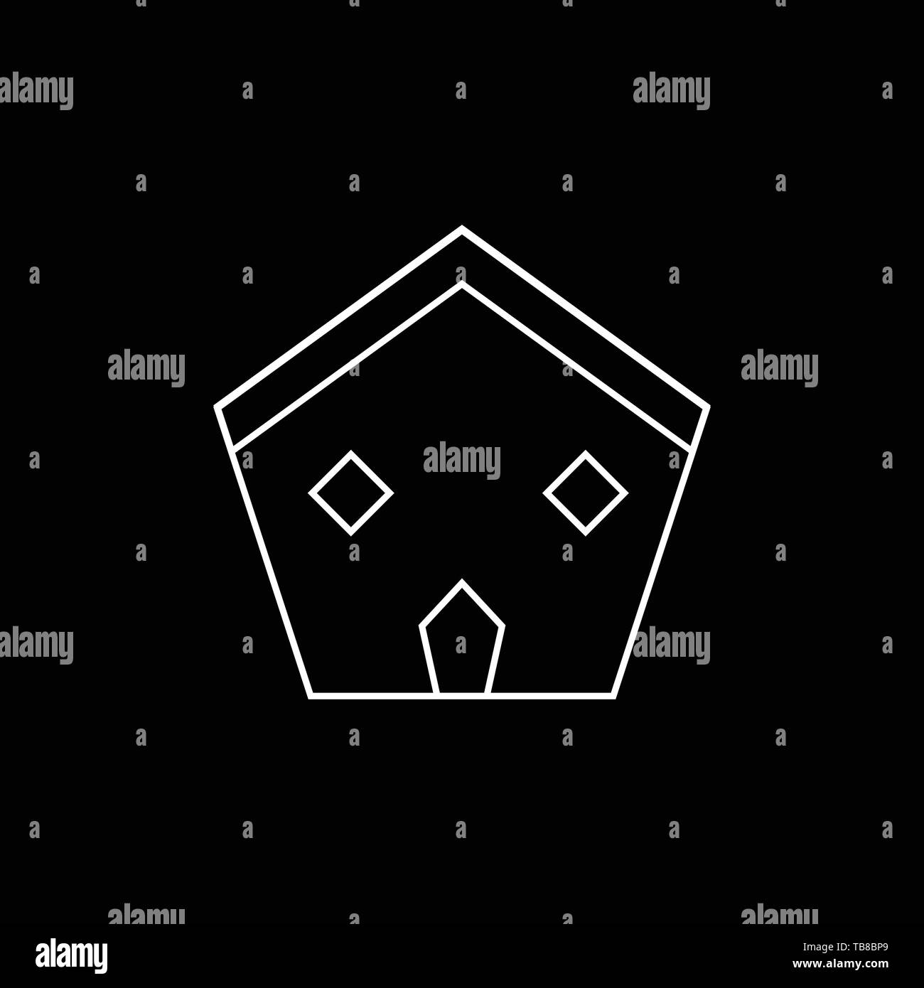 Home icon - House sign vector - outline Stock Vector Image & Art - Alamy